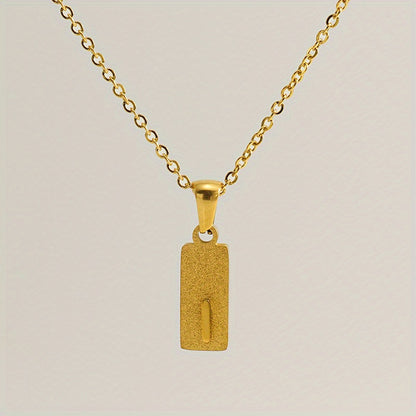 A-Z Gold Block Initial Necklace