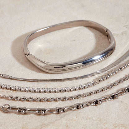 5pc Buckle Square Bracelet Stack