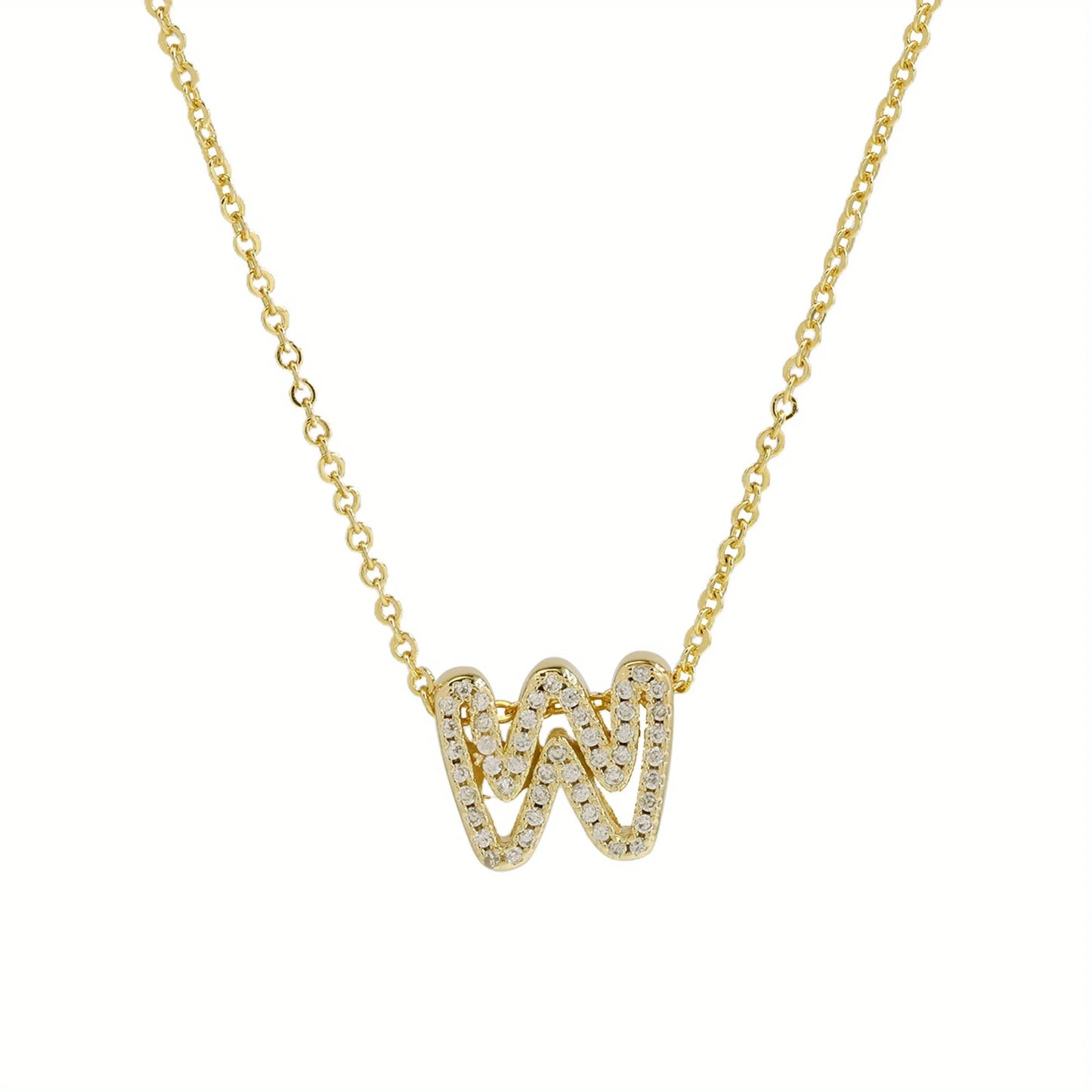 A-Z Diamond Initial Necklace