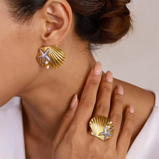 Pearl Starfish Jewelry Set