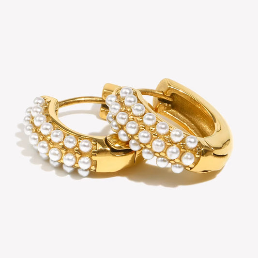 Pearl Hoop Earrings