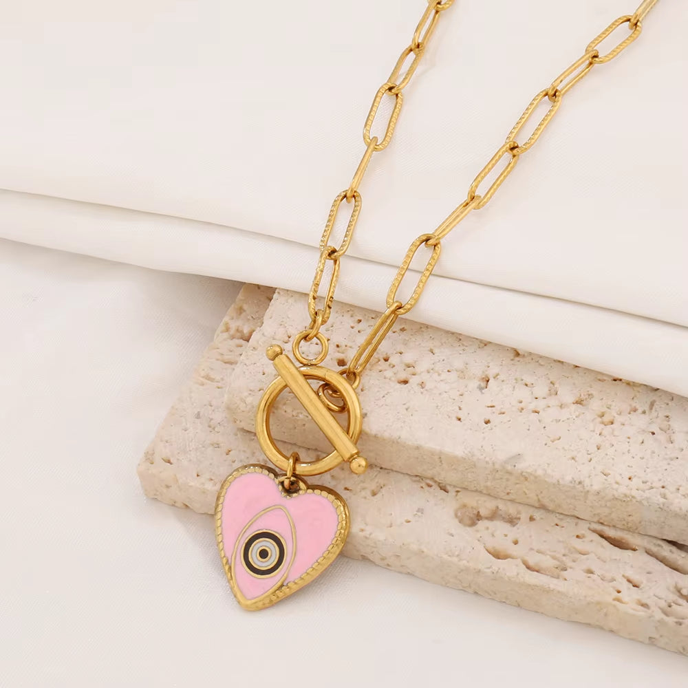 Evil Eye Toggle Necklace