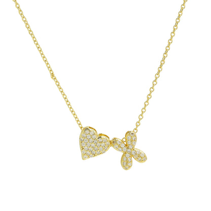 A-Z Tiny Heart Initial Necklace
