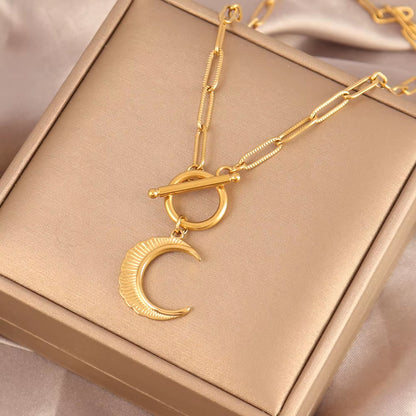 Moon Toggle Necklace