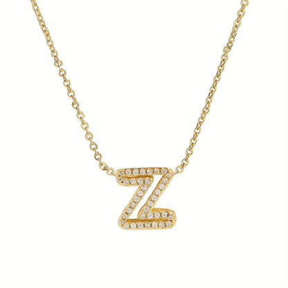 A-Z Diamond Initial Necklace